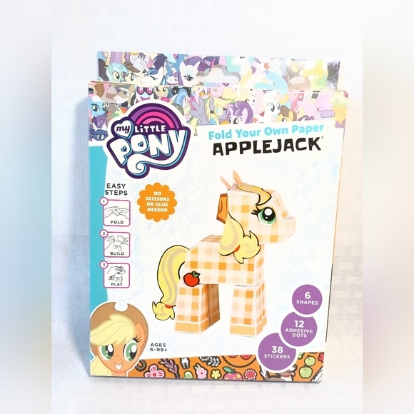 My Little Pony Paper Punk Fold Your Own Paper Lot of 3 Pinkie Applejack Rainbow - Picture 4 of 11
